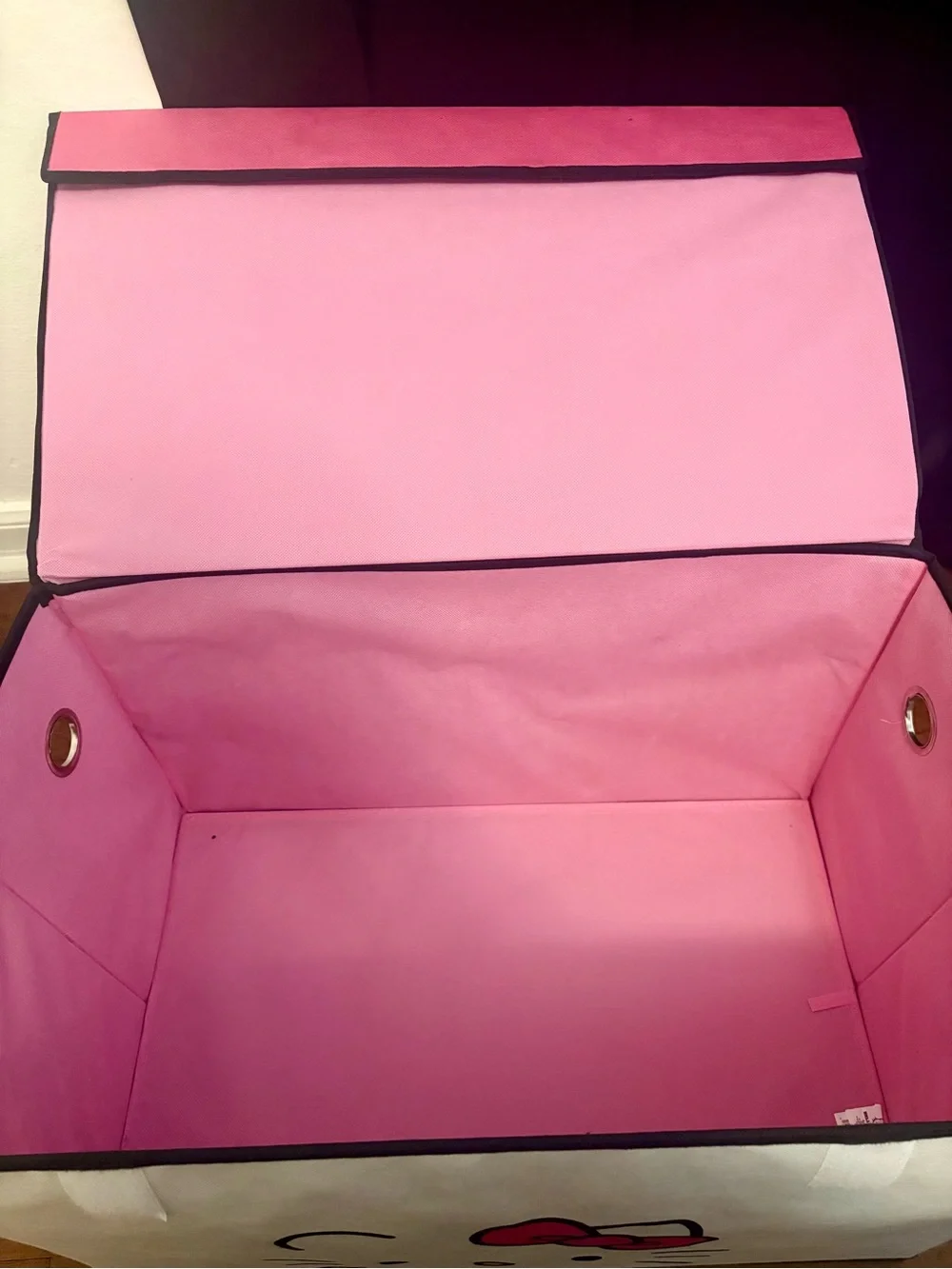 Hello Kitty Hot Pink & White Foldable Storage Bin